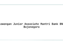 Lowongan Junior Associate Mantri Bank BNI Bojonegoro Tahun 2025 (Apply Now)