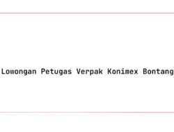 Lowongan Petugas Verpak Konimex Bontang Tahun 2025 (Lamar Sekarang)