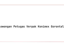 Lowongan Petugas Verpak Konimex Gorontalo Tahun 2025 (Resmi)