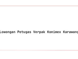 Lowongan Petugas Verpak Konimex Karawang Tahun 2025