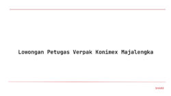 Lowongan Petugas Verpak Konimex Majalengka