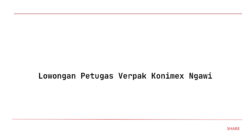 Lowongan Petugas Verpak Konimex Ngawi